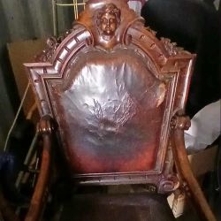 Hand Carved Wooden Chair
