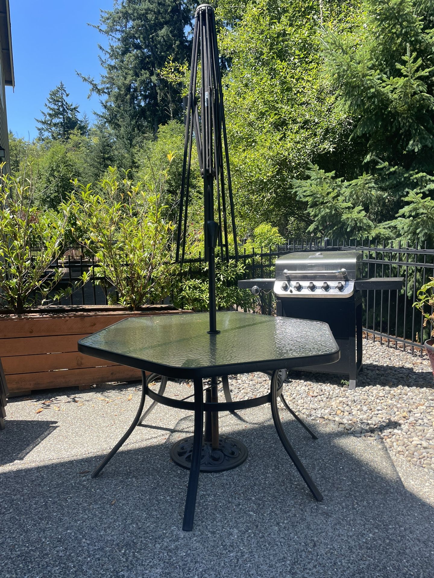 Glass Patio Set