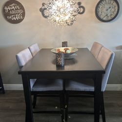 Countertop Dining Table Set With 4 Chairs