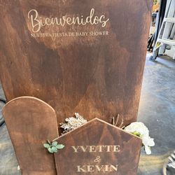 Wood Welcome Sign 