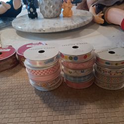 14 Spools Of American Crafts Premium Ribbon