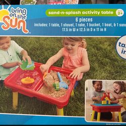 New sand n splash activity table
