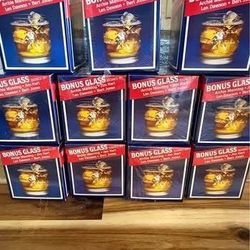 Vintage Seagram’s Golden Quarterback Challenge Glasses