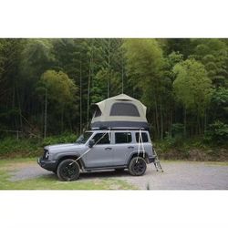 4.8x7.2FT Inflatable Roof Top Tent for SUV Truck, 2 Person Car Camping Shelter,Green
