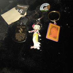 3 Vintage  Key Chains And Money Clip And The Little Card Comes With All  