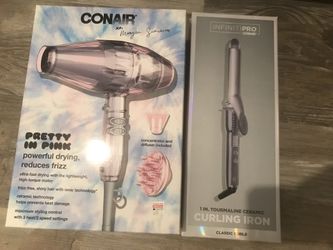 Conair Curling Iron And Hair Dryer