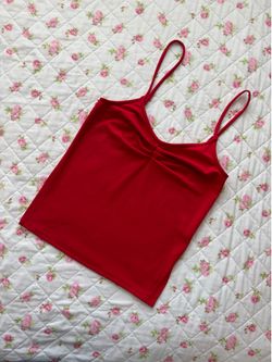 Red cami top
