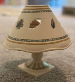 Pfaltzgraff Naturewood Votive Lamp with Ceramic Shade