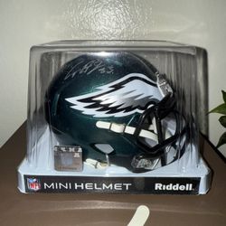 Signed Cooper DeJean Mini Helmet