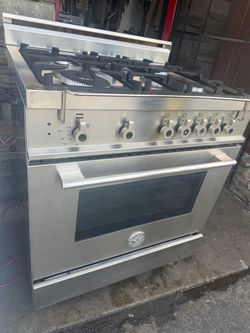 30” Bertazzony slide in gas range stainless steel