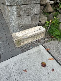 Marble architectural weathered garden pedestal -FREE
