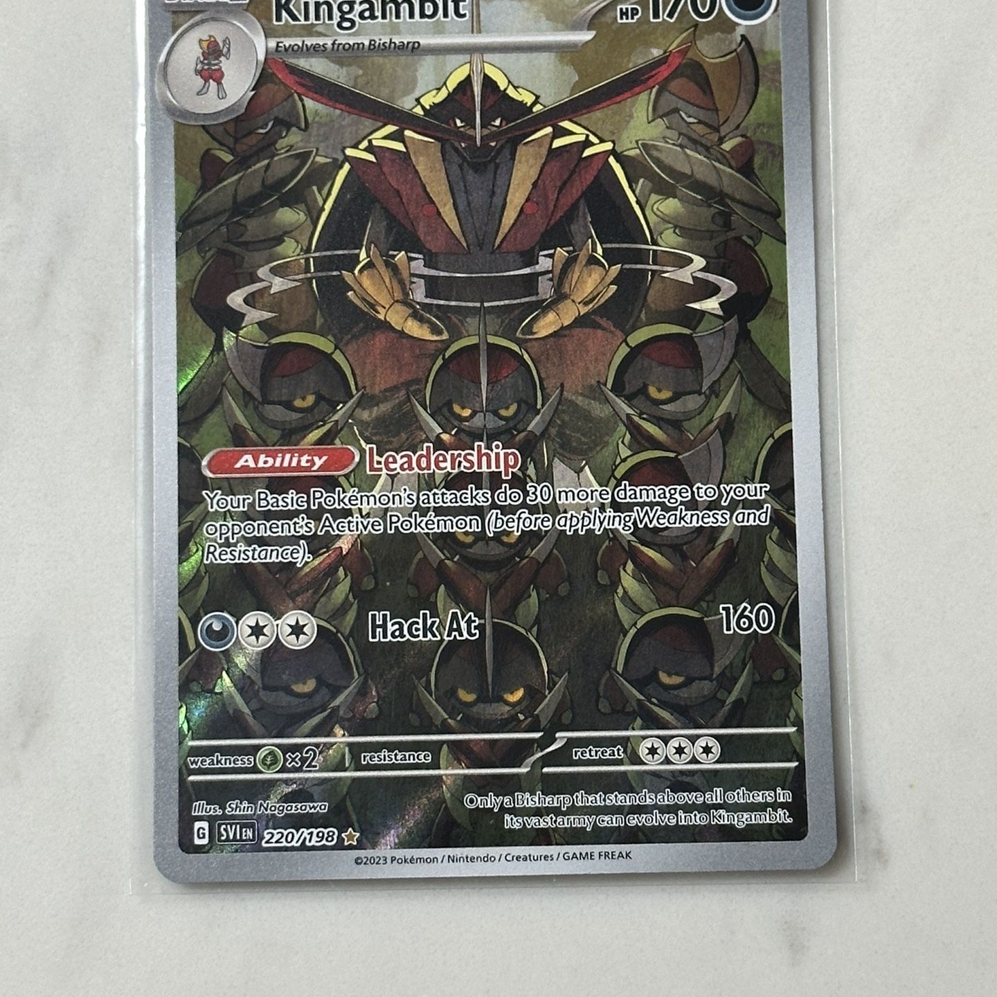 Pokemon Kingambit Illustration Rare 220/198 NM Scarlet And Violet for Sale  in Chula Vista, CA - OfferUp