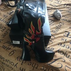 Very Nice  High Heel Boots Size 9 