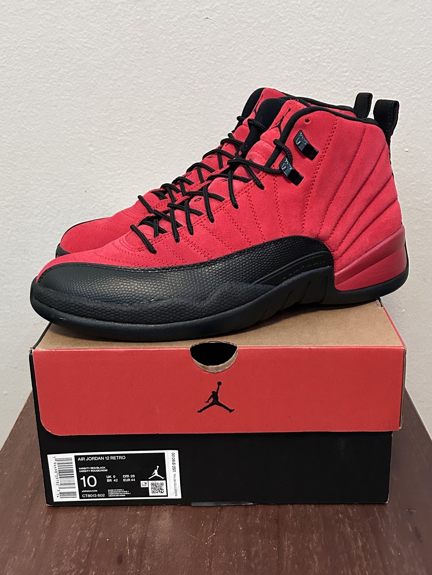 Jordan 12 Reverse Flu Game Size 10