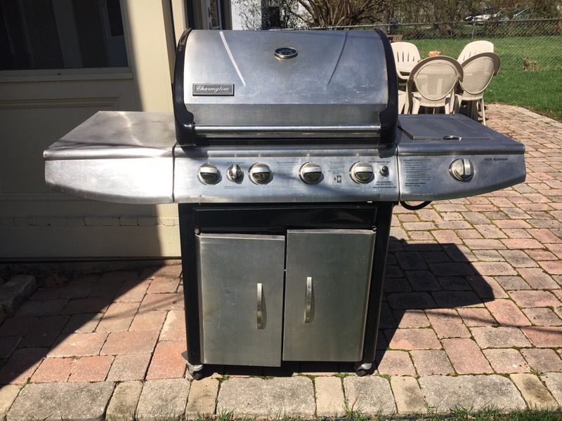 Charmglow 4-Burner Stainless Steel Gas Grill with Rotisserie