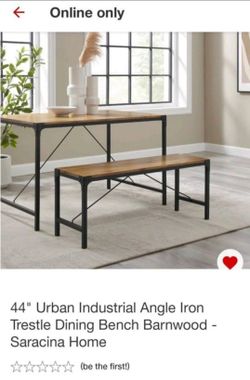 Iron Dining Bench 44"