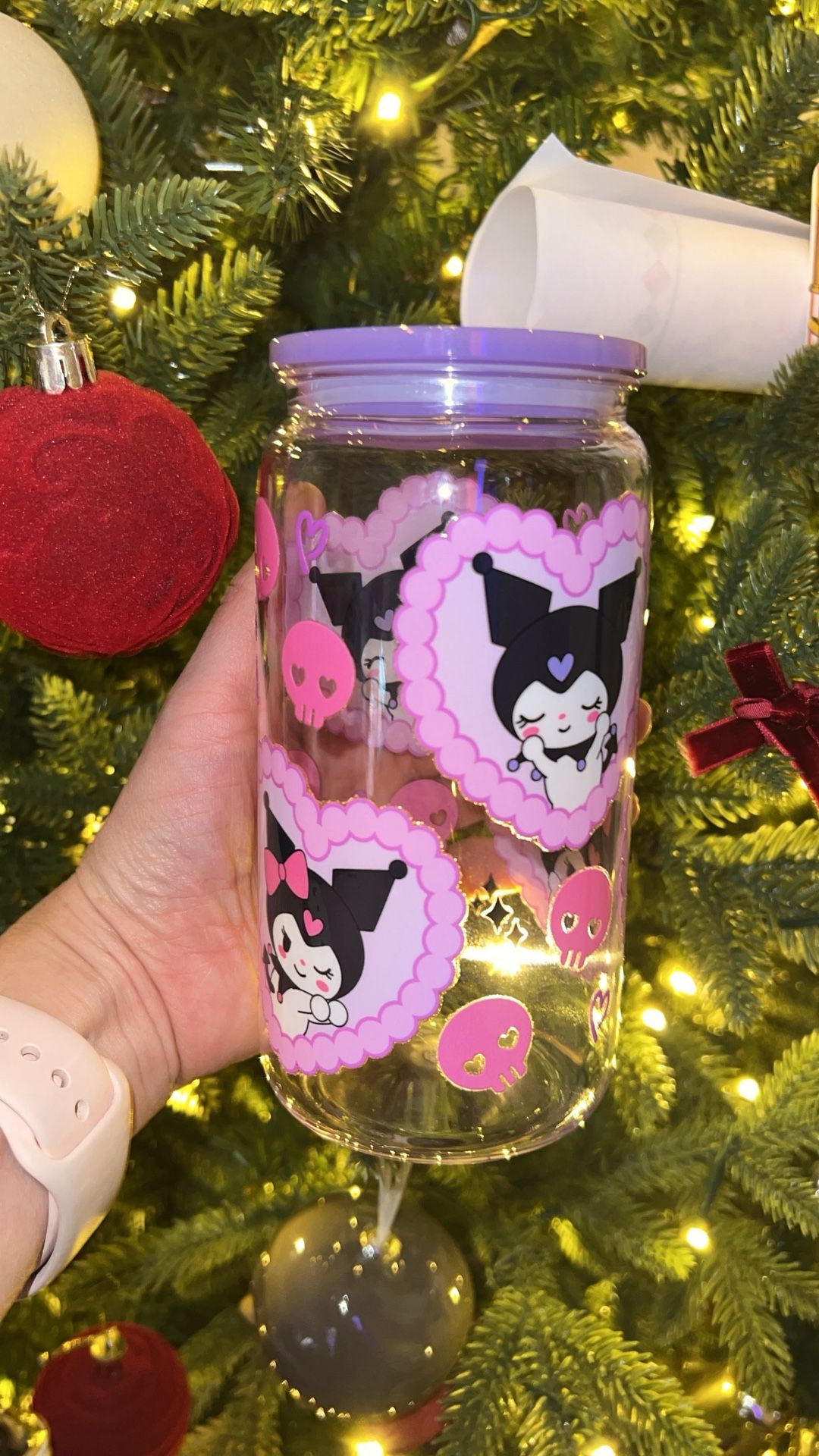 Kuromi Acrylic 16 Oz Cup