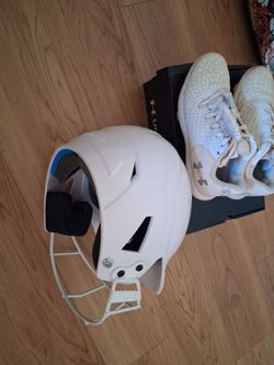 Softball helmet and cleats!!!