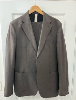 Calvin Klein Slim Fit Dark Brown Suit (Jacket + Pants) – Excellent Condition