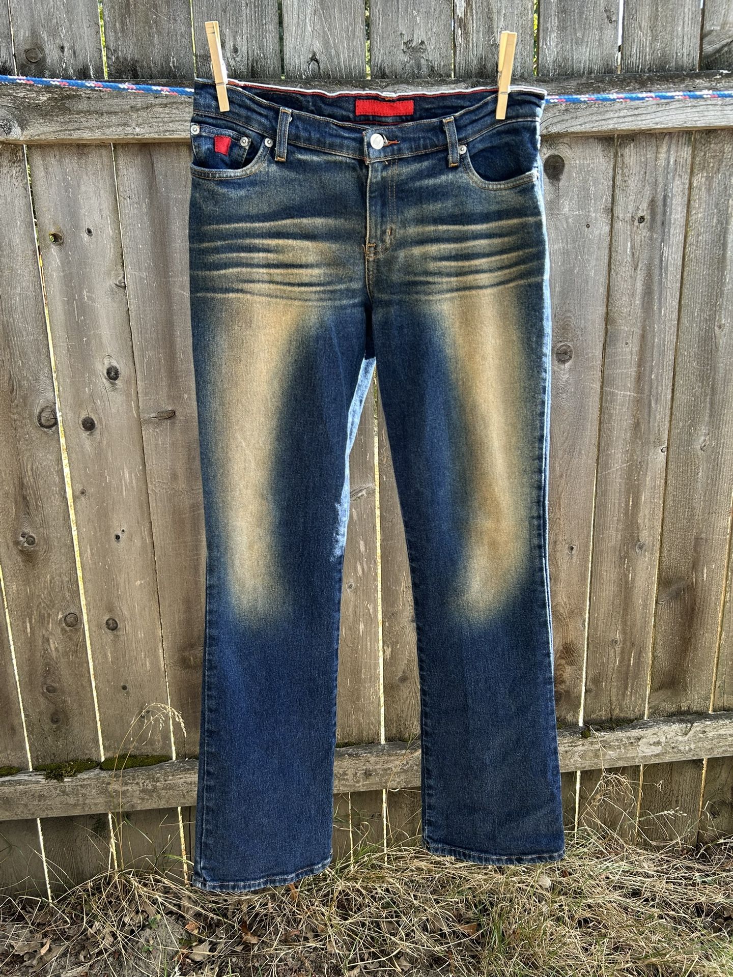 Vintage Y2K BONGO Gold Fade Denim Jeans Sz 9
