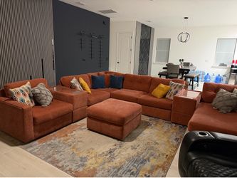 9-Piece Modular Sectional + Ottoman + Rug + Pillows - $1,500 OBO 🔥