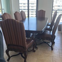 Thomasville Hills Of Tuscany Hardwood Dining Room With 8 Chairs 