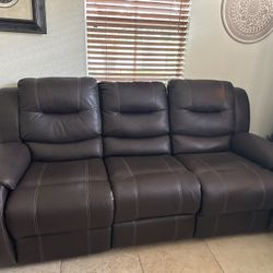 Dark Brown/espresso Brown Recliner Couch 