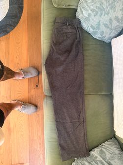UNIQLO Brown Heathered Trousers with Elastic Waist