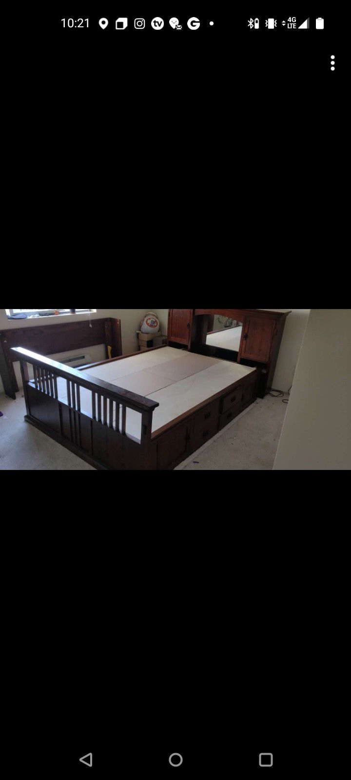 Queen Size Bedframe With Storage $150 OBO