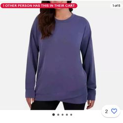 Sage Ladies Crew Neck Long Sleeve Tunic