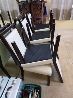 6 italian leather chairs