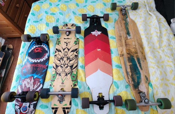 Longboards. Parts, And Skate Shoes