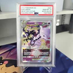 Pokémon PSA Mewtwo Vstar - Auto. Dan Green 