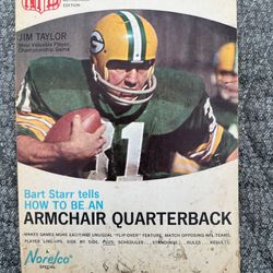 VINTAGE 1966 Green Bay Packers Bart Starr, Jim Taylor Armchair Quarterback Pub!