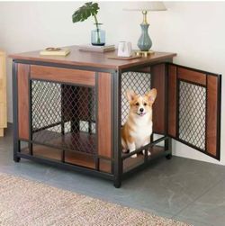 2-in-1 Dog Crate & End Table