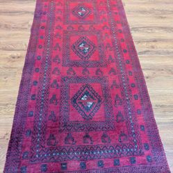 Fine Handknotted Wool Rug 2.6x6.6