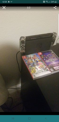 Nintendo Switch with custom Joy Cons... 2 games and Zelda controller< Trade for PS4 >