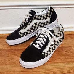 Vans Old Skool Checkered Sherpa Fuzzy 12 M