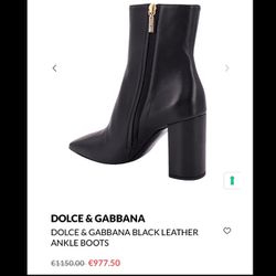 Authentic Dolce & Gabbana Leather Ankle Boots
