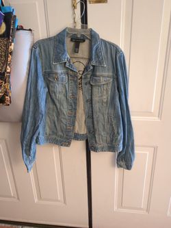 Denim coat with skull/pirate theme