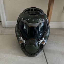 Doom Helmet With Red LEDS