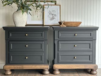 Beautiful Moody Black Nightstands