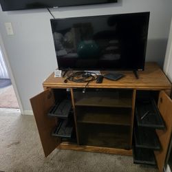 tv and record cabinet