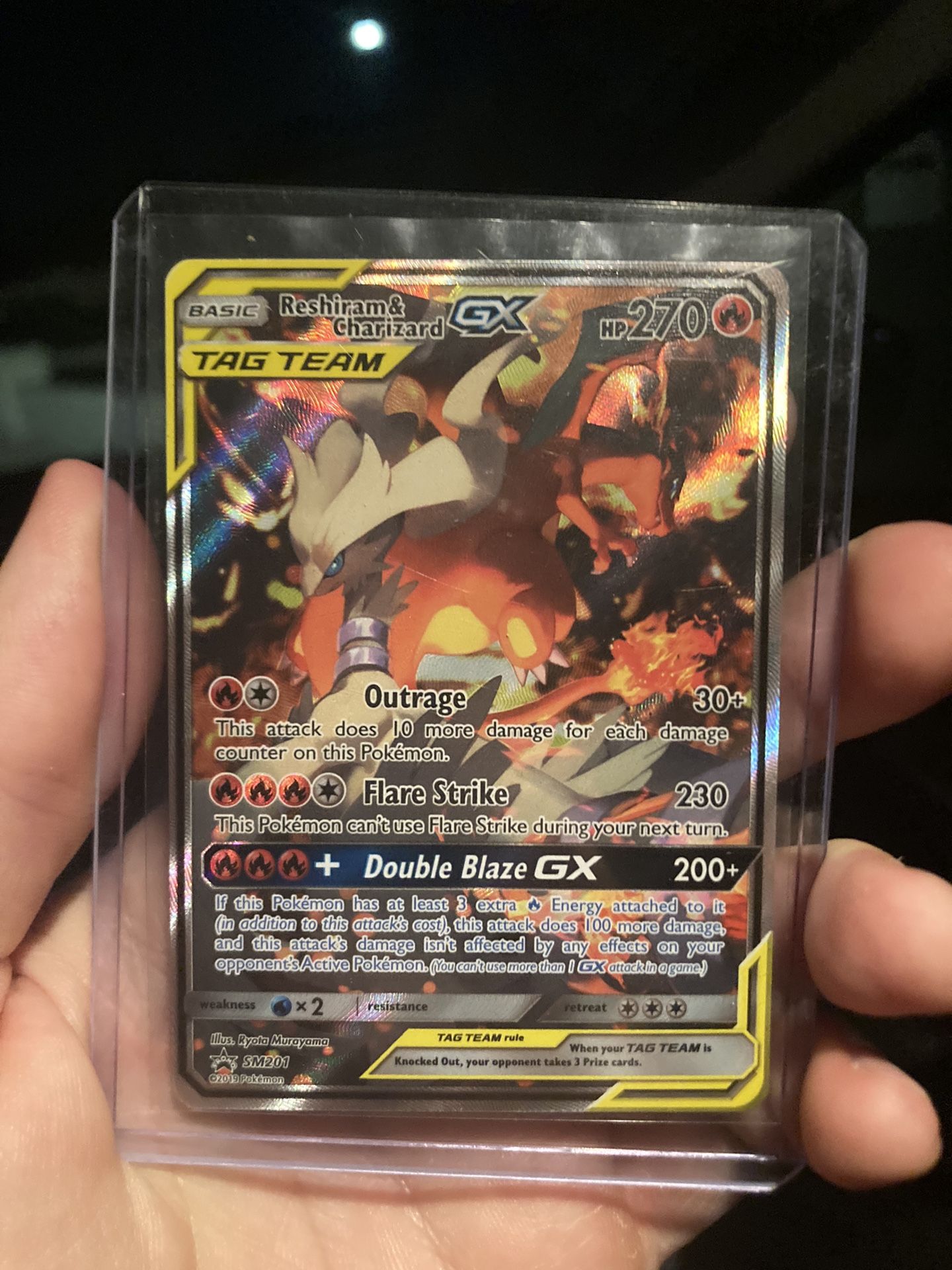 Pokemon Charizard & Reshiram GX Tag Team Promo NM