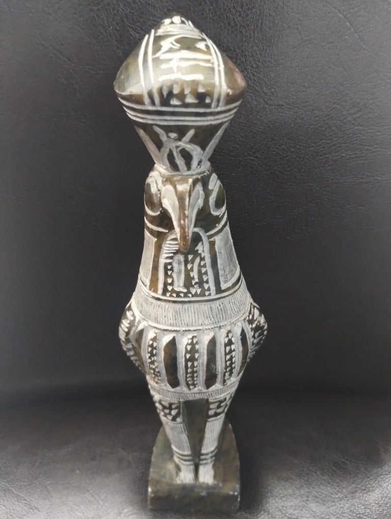 Egyptian Hawk Soapstone Figurine Statue God Horas Falcon Hand carved