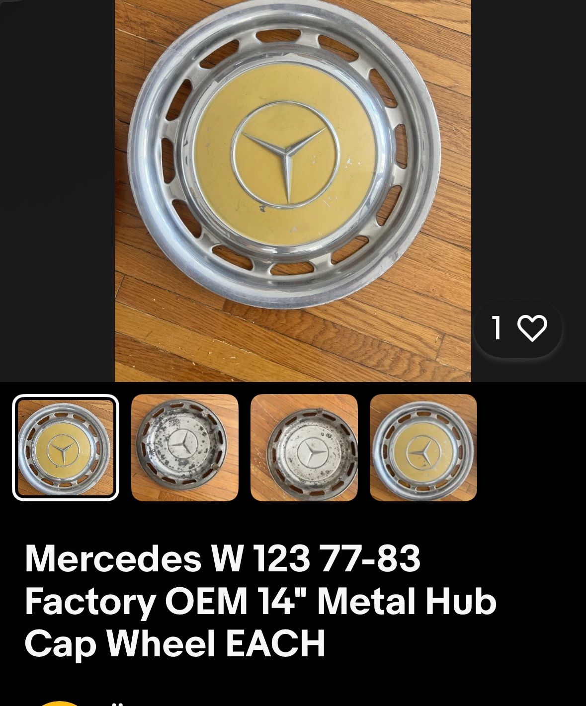 Mercedes Hubcaps Metal