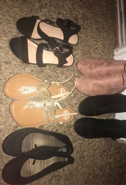 Girls shoes size 6.5 sandals boots