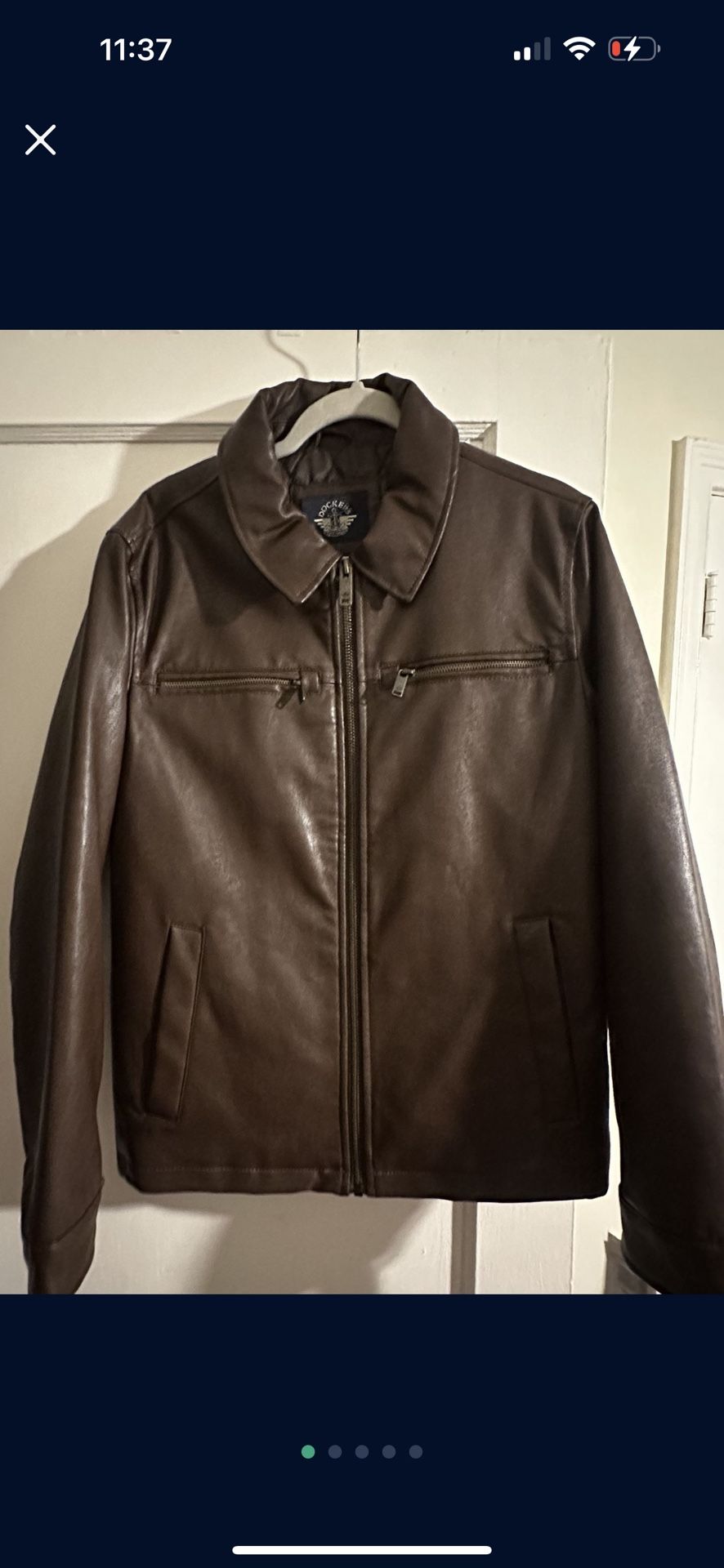 Men’s Leather Jacket Dockers Small 