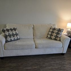 Beige Two Seater Sofa