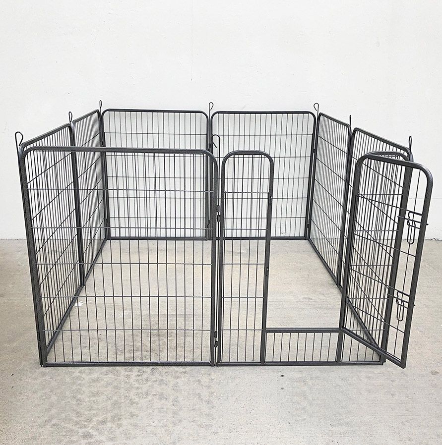 (Brand New) $115 Heavy Duty 40” Tall x 32” Wide x 8-Panel Pet Playpen Dog Crate Kennel Exercise Cage Fence Play Pen
